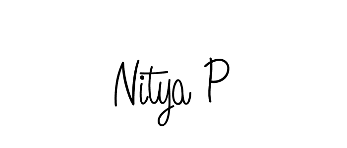 How to Draw Nitya P signature style? Angelique-Rose-font-FFP is a latest design signature styles for name Nitya P. Nitya P signature style 5 images and pictures png