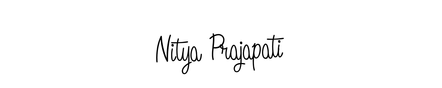 Create a beautiful signature design for name Nitya Prajapati. With this signature (Angelique-Rose-font-FFP) fonts, you can make a handwritten signature for free. Nitya Prajapati signature style 5 images and pictures png