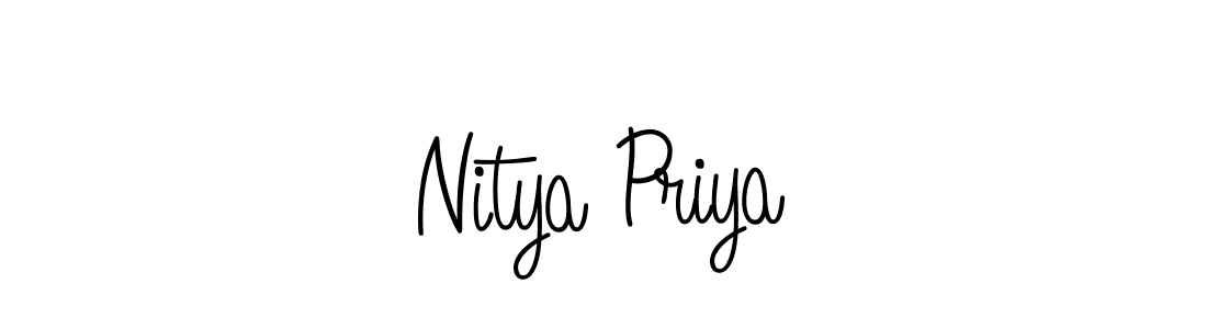 Design your own signature with our free online signature maker. With this signature software, you can create a handwritten (Angelique-Rose-font-FFP) signature for name Nitya Priya. Nitya Priya signature style 5 images and pictures png