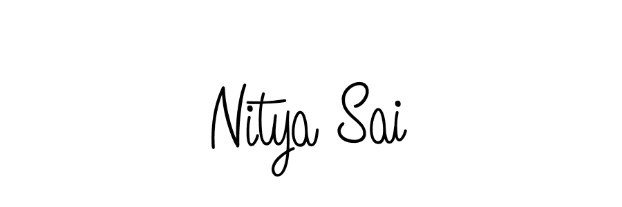 Make a beautiful signature design for name Nitya Sai. With this signature (Angelique-Rose-font-FFP) style, you can create a handwritten signature for free. Nitya Sai signature style 5 images and pictures png