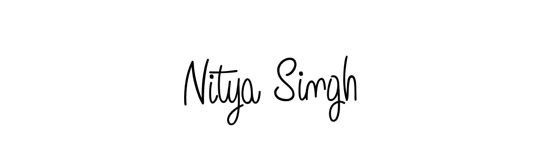 Make a beautiful signature design for name Nitya Singh. With this signature (Angelique-Rose-font-FFP) style, you can create a handwritten signature for free. Nitya Singh signature style 5 images and pictures png