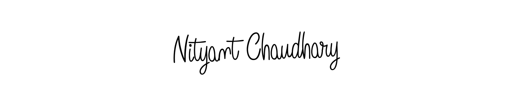 You should practise on your own different ways (Angelique-Rose-font-FFP) to write your name (Nityant Chaudhary) in signature. don't let someone else do it for you. Nityant Chaudhary signature style 5 images and pictures png