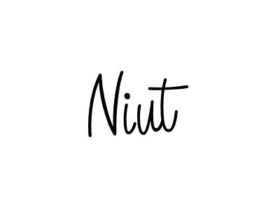 Make a beautiful signature design for name Niut. With this signature (Angelique-Rose-font-FFP) style, you can create a handwritten signature for free. Niut signature style 5 images and pictures png