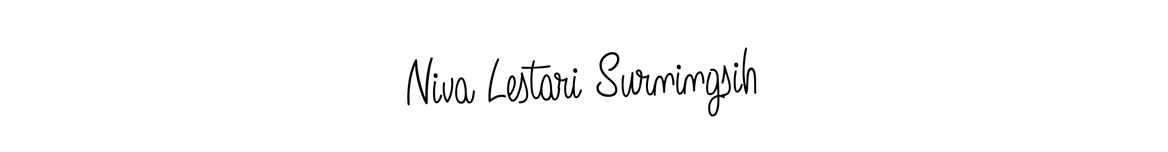 Make a beautiful signature design for name Niva Lestari Surningsih. With this signature (Angelique-Rose-font-FFP) style, you can create a handwritten signature for free. Niva Lestari Surningsih signature style 5 images and pictures png