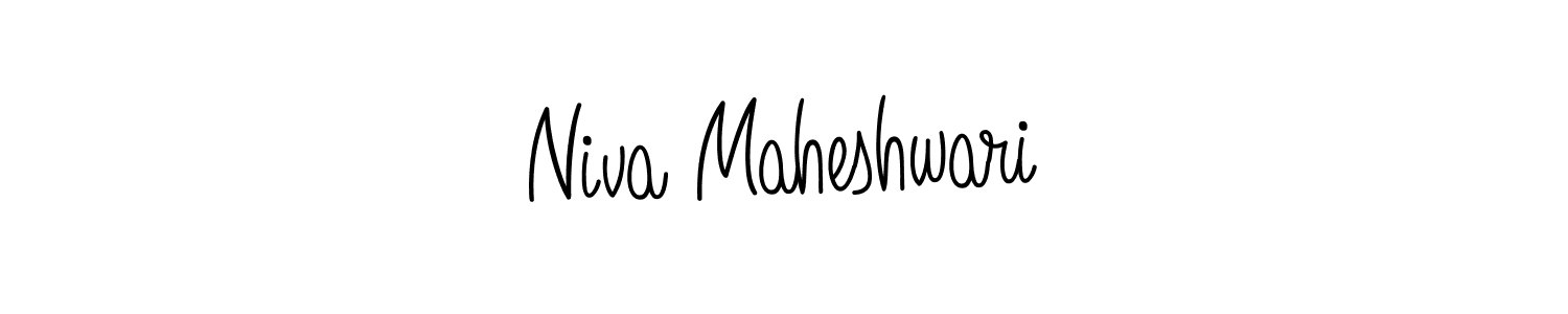 How to make Niva Maheshwari name signature. Use Angelique-Rose-font-FFP style for creating short signs online. This is the latest handwritten sign. Niva Maheshwari signature style 5 images and pictures png