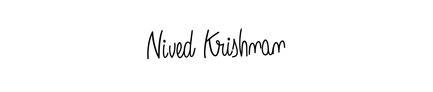 Design your own signature with our free online signature maker. With this signature software, you can create a handwritten (Angelique-Rose-font-FFP) signature for name Nived Krishnan. Nived Krishnan signature style 5 images and pictures png