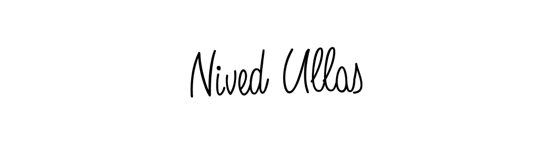 Nived Ullas stylish signature style. Best Handwritten Sign (Angelique-Rose-font-FFP) for my name. Handwritten Signature Collection Ideas for my name Nived Ullas. Nived Ullas signature style 5 images and pictures png