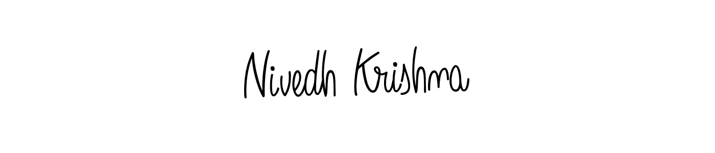 You can use this online signature creator to create a handwritten signature for the name Nivedh Krishna. This is the best online autograph maker. Nivedh Krishna signature style 5 images and pictures png