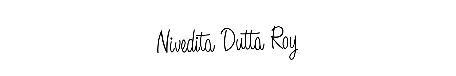 You should practise on your own different ways (Angelique-Rose-font-FFP) to write your name (Nivedita Dutta Roy) in signature. don't let someone else do it for you. Nivedita Dutta Roy signature style 5 images and pictures png