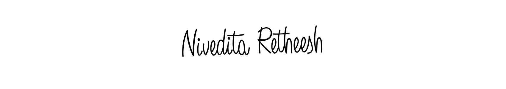 Make a beautiful signature design for name Nivedita Retheesh. With this signature (Angelique-Rose-font-FFP) style, you can create a handwritten signature for free. Nivedita Retheesh signature style 5 images and pictures png