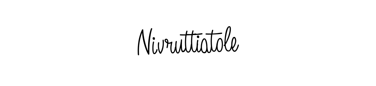 Make a beautiful signature design for name Nivruttiatole. With this signature (Angelique-Rose-font-FFP) style, you can create a handwritten signature for free. Nivruttiatole signature style 5 images and pictures png