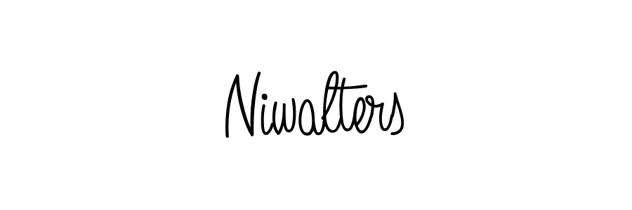 Make a beautiful signature design for name Niwalters. With this signature (Angelique-Rose-font-FFP) style, you can create a handwritten signature for free. Niwalters signature style 5 images and pictures png