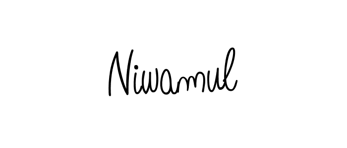 Design your own signature with our free online signature maker. With this signature software, you can create a handwritten (Angelique-Rose-font-FFP) signature for name Niwamul. Niwamul signature style 5 images and pictures png