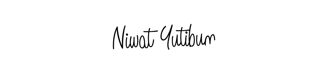 Use a signature maker to create a handwritten signature online. With this signature software, you can design (Angelique-Rose-font-FFP) your own signature for name Niwat Yutibun. Niwat Yutibun signature style 5 images and pictures png