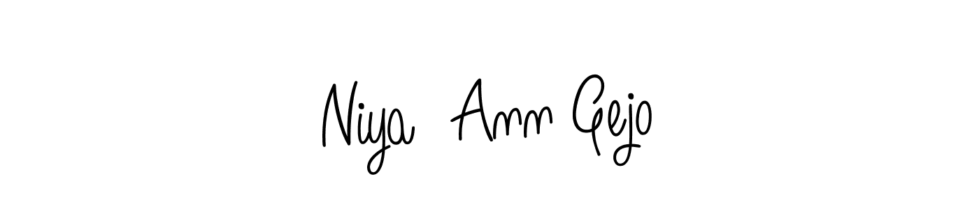 Here are the top 10 professional signature styles for the name Niya  Ann Gejo. These are the best autograph styles you can use for your name. Niya  Ann Gejo signature style 5 images and pictures png