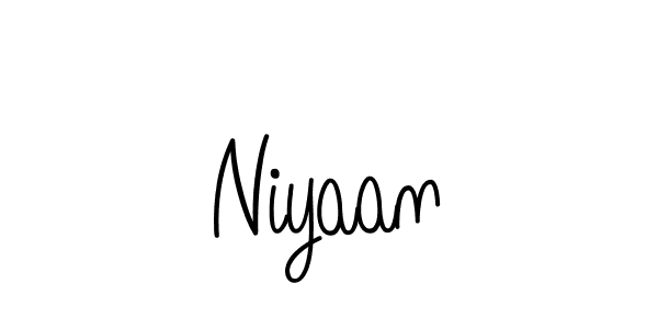 Make a beautiful signature design for name Niyaan. With this signature (Angelique-Rose-font-FFP) style, you can create a handwritten signature for free. Niyaan signature style 5 images and pictures png