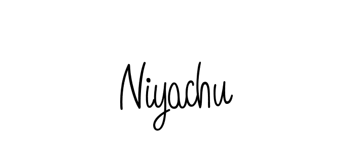 Use a signature maker to create a handwritten signature online. With this signature software, you can design (Angelique-Rose-font-FFP) your own signature for name Niyachu. Niyachu signature style 5 images and pictures png