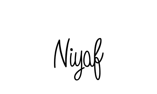 Niyaf stylish signature style. Best Handwritten Sign (Angelique-Rose-font-FFP) for my name. Handwritten Signature Collection Ideas for my name Niyaf. Niyaf signature style 5 images and pictures png