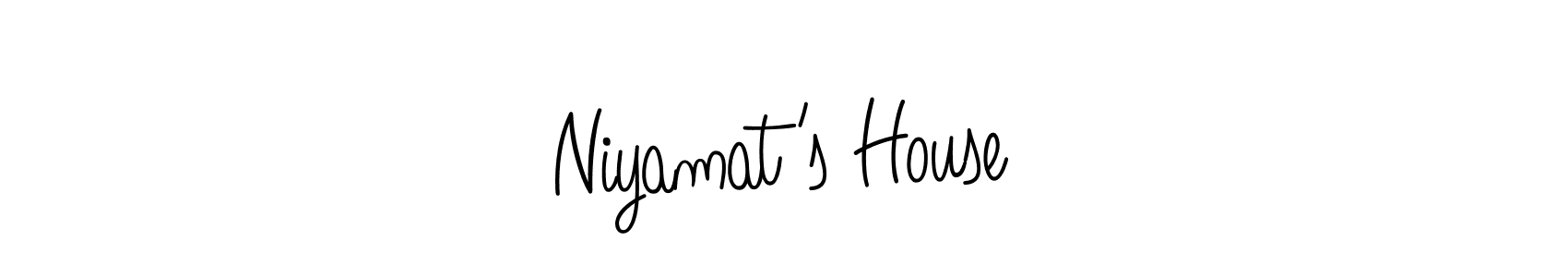 Make a beautiful signature design for name Niyamat’s House. With this signature (Angelique-Rose-font-FFP) style, you can create a handwritten signature for free. Niyamat’s House signature style 5 images and pictures png