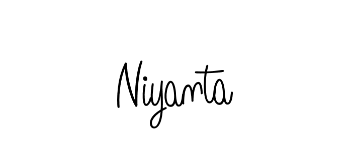 Design your own signature with our free online signature maker. With this signature software, you can create a handwritten (Angelique-Rose-font-FFP) signature for name Niyanta. Niyanta signature style 5 images and pictures png