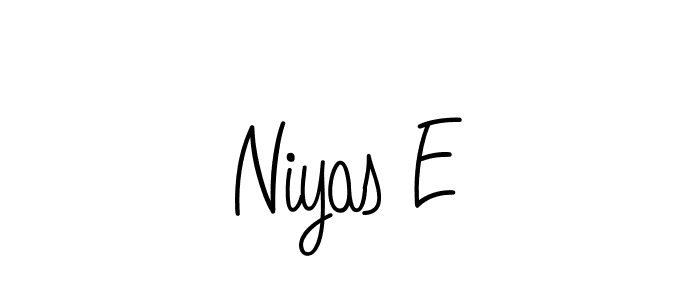 How to make Niyas E signature? Angelique-Rose-font-FFP is a professional autograph style. Create handwritten signature for Niyas E name. Niyas E signature style 5 images and pictures png