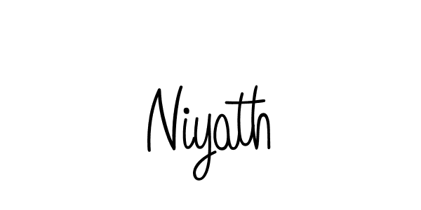 Make a beautiful signature design for name Niyath. With this signature (Angelique-Rose-font-FFP) style, you can create a handwritten signature for free. Niyath signature style 5 images and pictures png