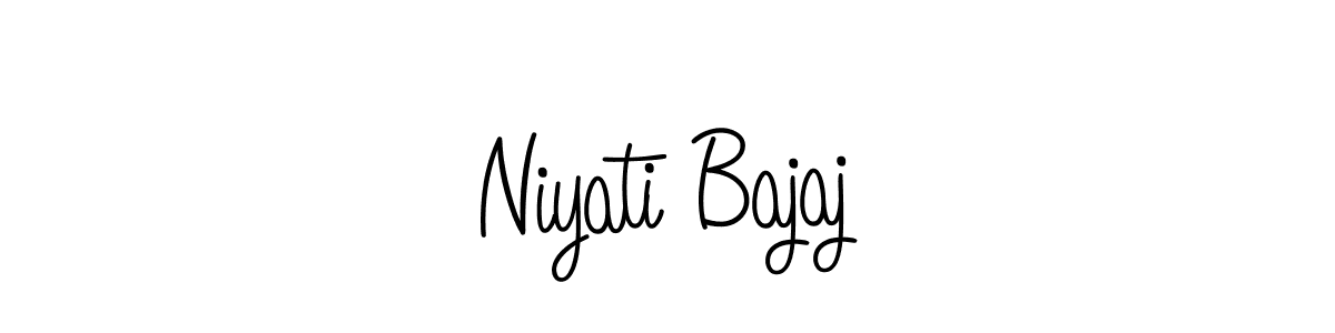 The best way (Angelique-Rose-font-FFP) to make a short signature is to pick only two or three words in your name. The name Niyati Bajaj include a total of six letters. For converting this name. Niyati Bajaj signature style 5 images and pictures png