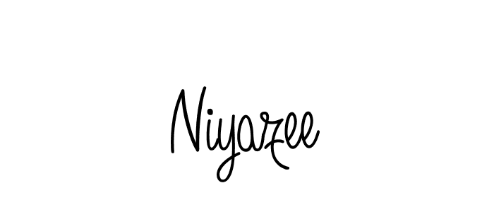 Make a beautiful signature design for name Niyazee. With this signature (Angelique-Rose-font-FFP) style, you can create a handwritten signature for free. Niyazee signature style 5 images and pictures png