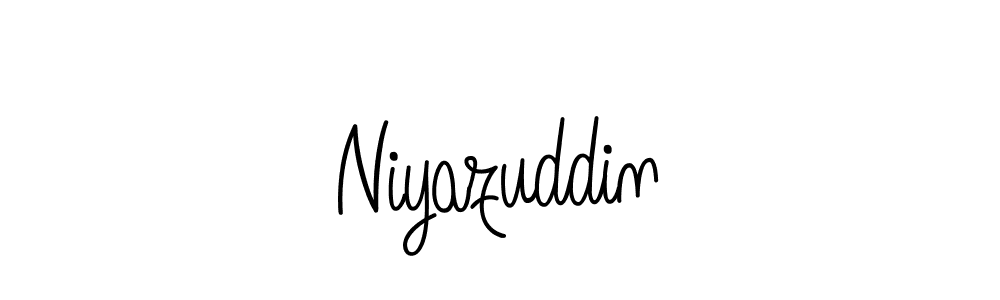 How to make Niyazuddin name signature. Use Angelique-Rose-font-FFP style for creating short signs online. This is the latest handwritten sign. Niyazuddin signature style 5 images and pictures png