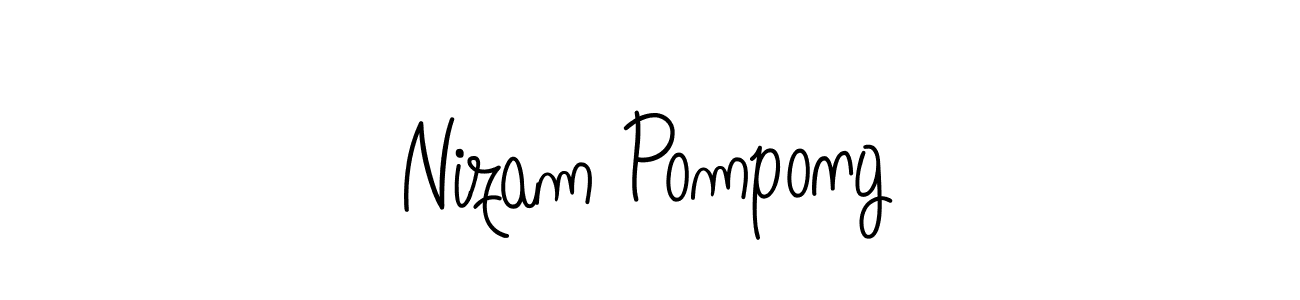 The best way (Angelique-Rose-font-FFP) to make a short signature is to pick only two or three words in your name. The name Nizam Pompong include a total of six letters. For converting this name. Nizam Pompong signature style 5 images and pictures png