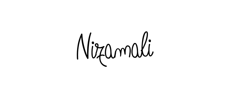 You should practise on your own different ways (Angelique-Rose-font-FFP) to write your name (Nizamali) in signature. don't let someone else do it for you. Nizamali signature style 5 images and pictures png