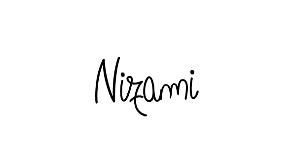 How to make Nizami name signature. Use Angelique-Rose-font-FFP style for creating short signs online. This is the latest handwritten sign. Nizami signature style 5 images and pictures png