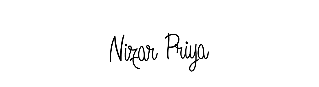 How to Draw Nizar Priya signature style? Angelique-Rose-font-FFP is a latest design signature styles for name Nizar Priya. Nizar Priya signature style 5 images and pictures png
