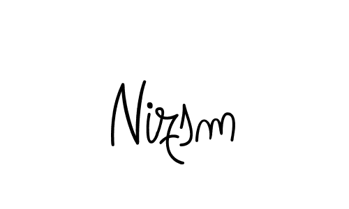 Also we have Nizsm name is the best signature style. Create professional handwritten signature collection using Angelique-Rose-font-FFP autograph style. Nizsm signature style 5 images and pictures png