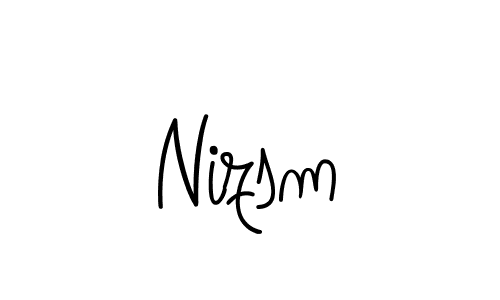 Also we have Nizsm name is the best signature style. Create professional handwritten signature collection using Angelique-Rose-font-FFP autograph style. Nizsm signature style 5 images and pictures png