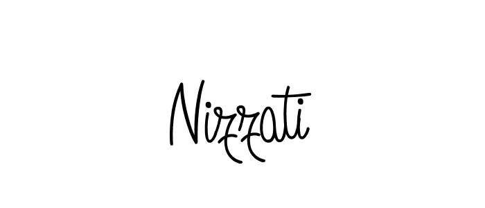 Use a signature maker to create a handwritten signature online. With this signature software, you can design (Angelique-Rose-font-FFP) your own signature for name Nizzati. Nizzati signature style 5 images and pictures png