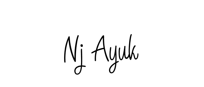 Create a beautiful signature design for name Nj Ayuk. With this signature (Angelique-Rose-font-FFP) fonts, you can make a handwritten signature for free. Nj Ayuk signature style 5 images and pictures png