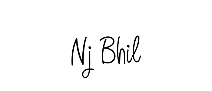 Make a beautiful signature design for name Nj Bhil. Use this online signature maker to create a handwritten signature for free. Nj Bhil signature style 5 images and pictures png