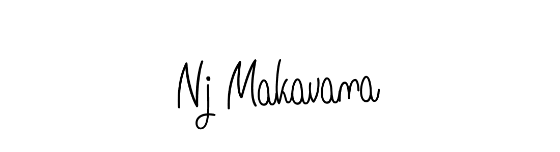 if you are searching for the best signature style for your name Nj Makavana. so please give up your signature search. here we have designed multiple signature styles  using Angelique-Rose-font-FFP. Nj Makavana signature style 5 images and pictures png