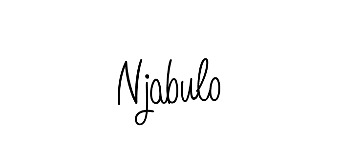 How to make Njabulo name signature. Use Angelique-Rose-font-FFP style for creating short signs online. This is the latest handwritten sign. Njabulo signature style 5 images and pictures png