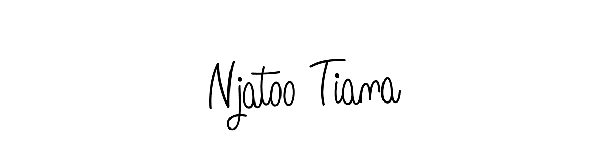 Njatoo Tiana stylish signature style. Best Handwritten Sign (Angelique-Rose-font-FFP) for my name. Handwritten Signature Collection Ideas for my name Njatoo Tiana. Njatoo Tiana signature style 5 images and pictures png