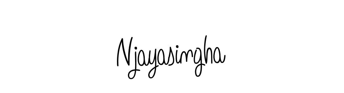 You should practise on your own different ways (Angelique-Rose-font-FFP) to write your name (Njayasingha) in signature. don't let someone else do it for you. Njayasingha signature style 5 images and pictures png