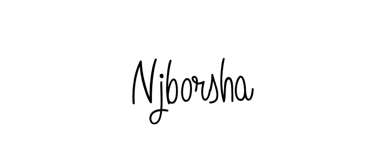 How to make Njborsha name signature. Use Angelique-Rose-font-FFP style for creating short signs online. This is the latest handwritten sign. Njborsha signature style 5 images and pictures png