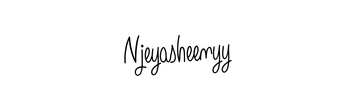 Make a beautiful signature design for name Njeyasheenyy. With this signature (Angelique-Rose-font-FFP) style, you can create a handwritten signature for free. Njeyasheenyy signature style 5 images and pictures png