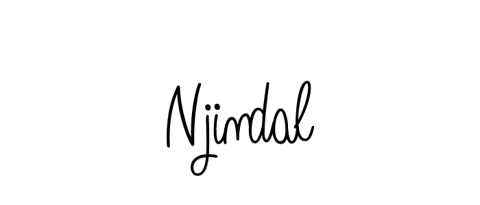 Make a beautiful signature design for name Njindal. With this signature (Angelique-Rose-font-FFP) style, you can create a handwritten signature for free. Njindal signature style 5 images and pictures png