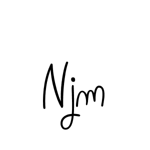 Use a signature maker to create a handwritten signature online. With this signature software, you can design (Angelique-Rose-font-FFP) your own signature for name Njm. Njm signature style 5 images and pictures png