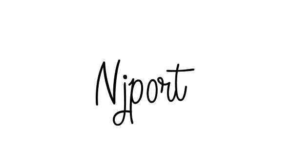 The best way (Angelique-Rose-font-FFP) to make a short signature is to pick only two or three words in your name. The name Njport include a total of six letters. For converting this name. Njport signature style 5 images and pictures png