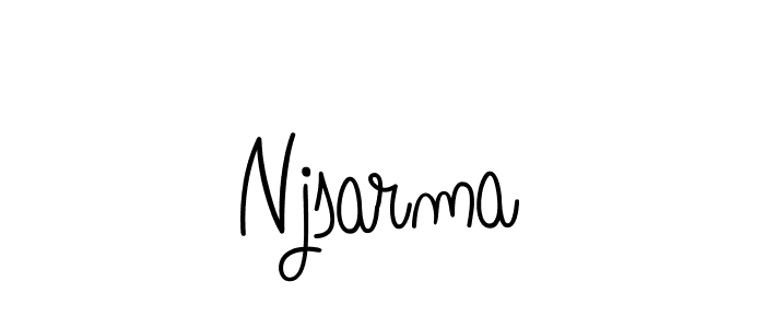 You should practise on your own different ways (Angelique-Rose-font-FFP) to write your name (Njsarma) in signature. don't let someone else do it for you. Njsarma signature style 5 images and pictures png