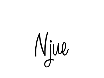 You should practise on your own different ways (Angelique-Rose-font-FFP) to write your name (Njue) in signature. don't let someone else do it for you. Njue signature style 5 images and pictures png
