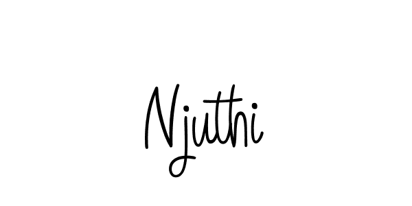 You should practise on your own different ways (Angelique-Rose-font-FFP) to write your name (Njuthi) in signature. don't let someone else do it for you. Njuthi signature style 5 images and pictures png